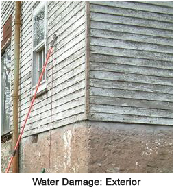 Exterior water damage